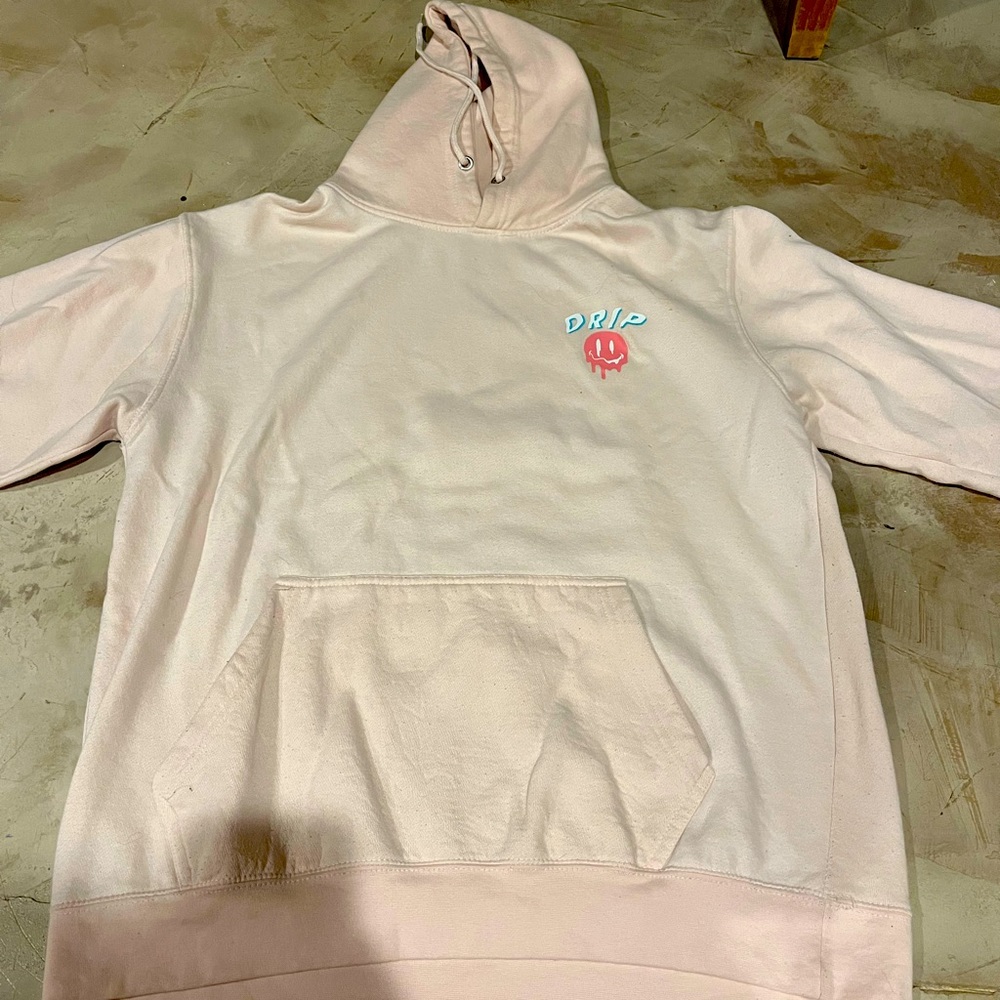 light pink drip sweatshirt